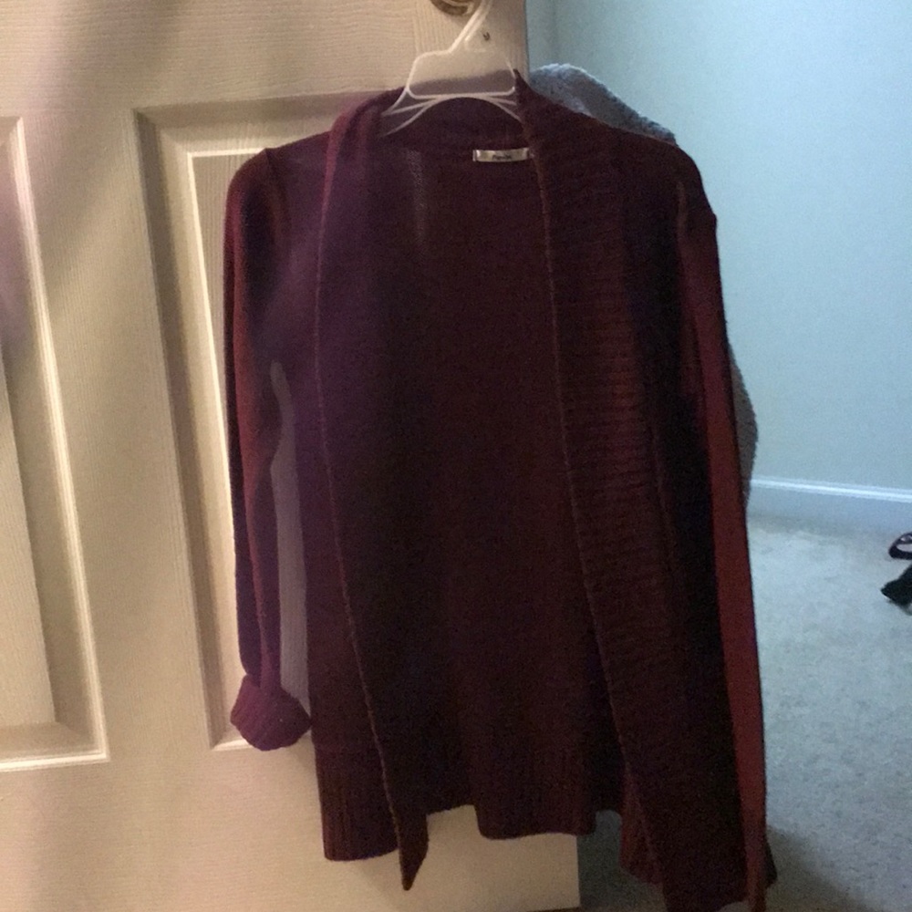 Burgundy cardigan